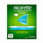 Nicorette Icy White Gum 2mg - 210 Pack