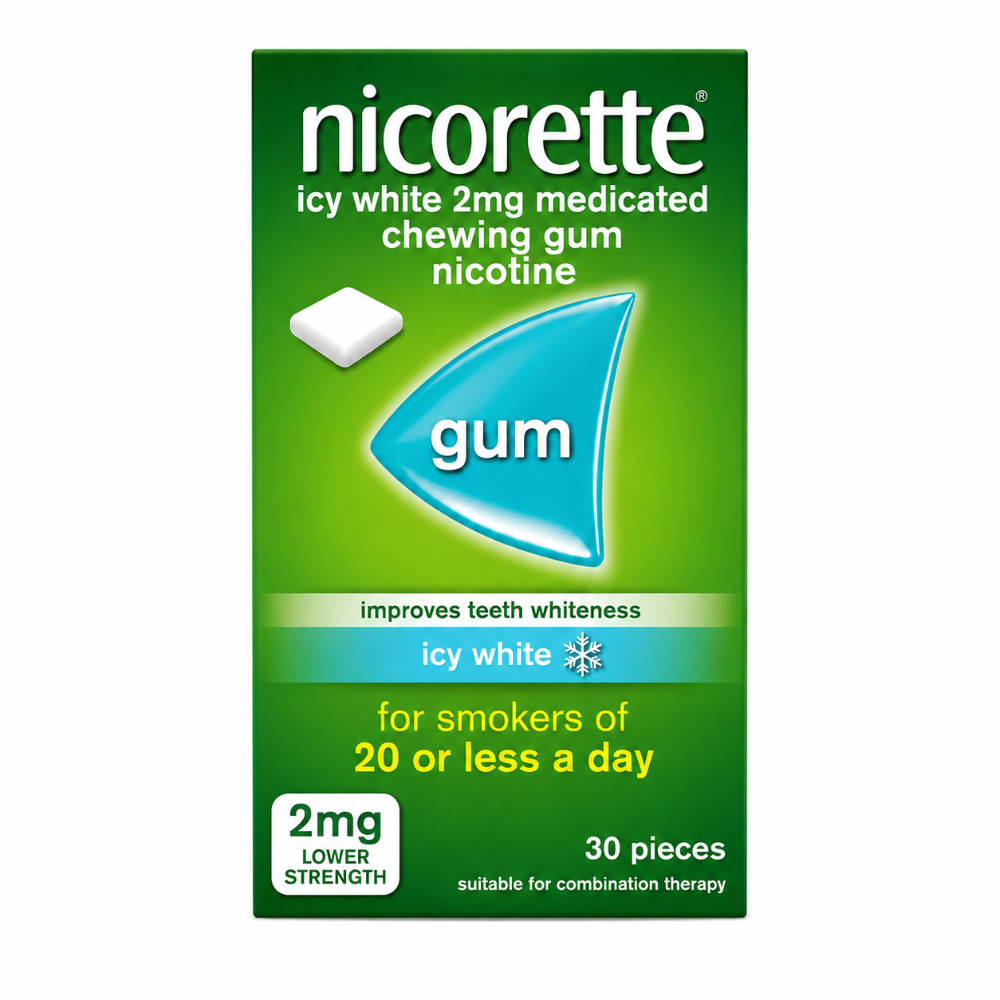 Nicorette Icy White Gum 2mg - 30 Pack