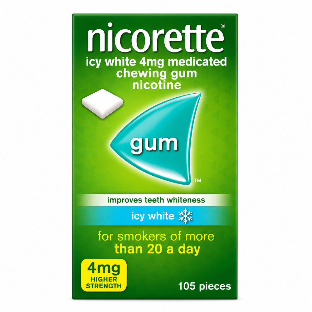 Nicorette Icy White Gum 4mg - 105Pack