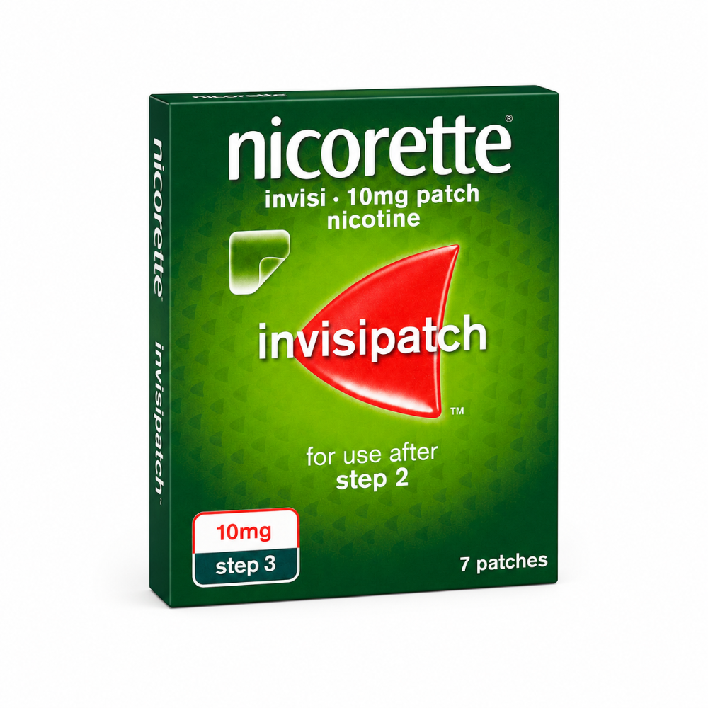 Nicorette Invisi 10mg Step 3 Patches 7 Pack