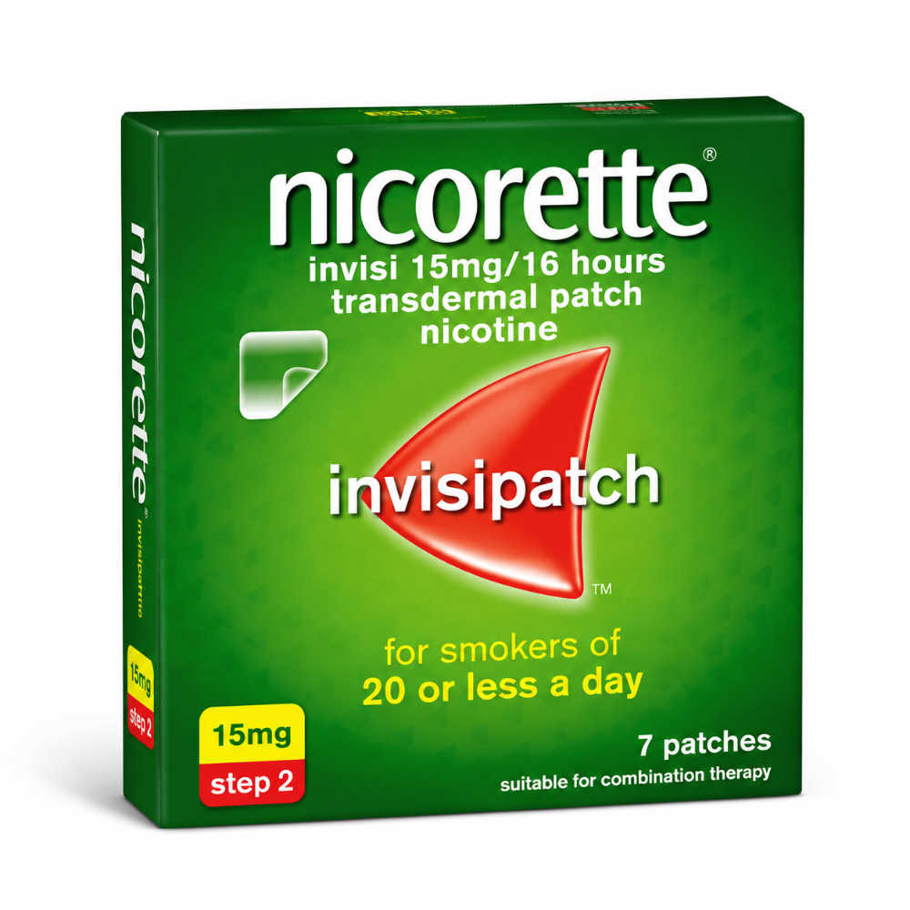Nicorette Invisi 15mg Step 2 Patches 7 Pack