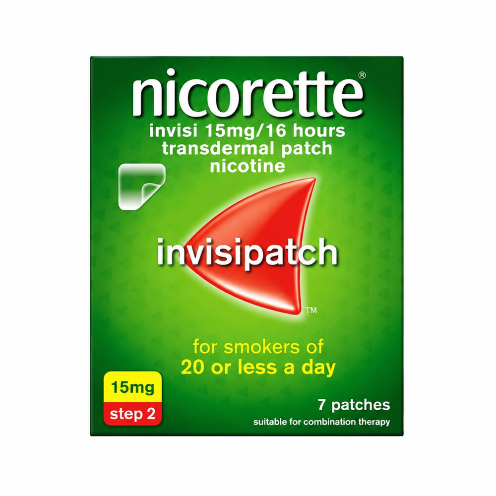 Nicorette Invisi 15mg Step 2 Patches 7 Pack