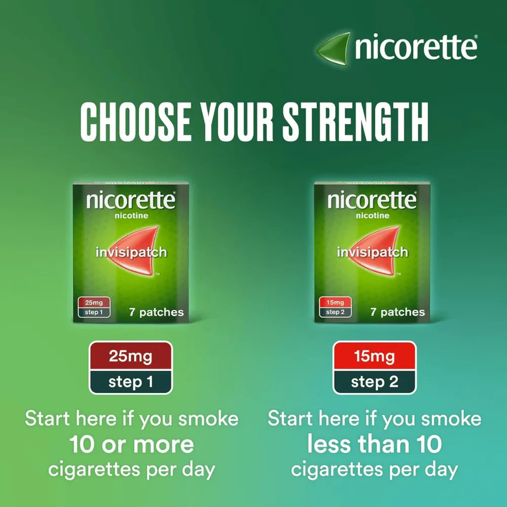 Nicorette Invisi 15mg Step 2 Patches 7 Pack