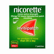 Nicorette Invisi Extra Strength 25mg Step 1 Patches 7 Pack