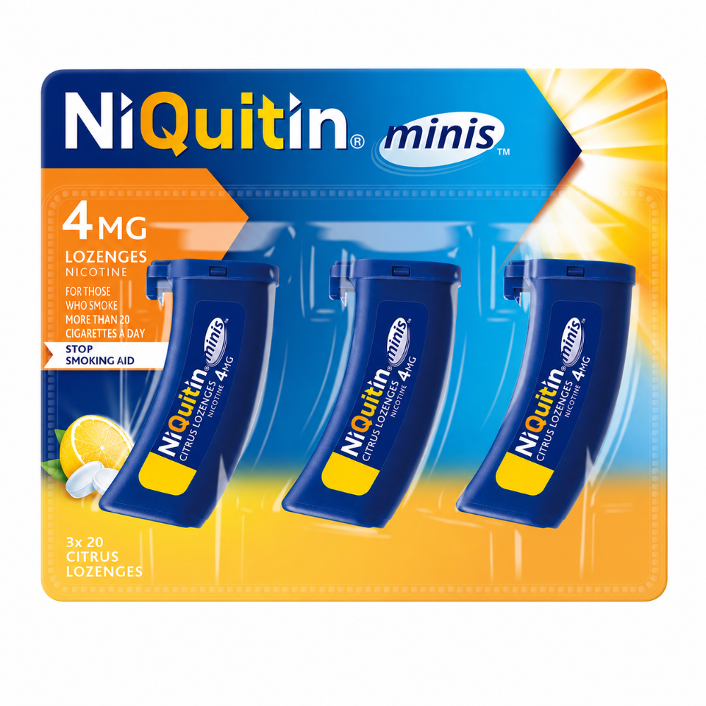 Niquitin Mini 4mg Citrus Lozenges - 60 Pack