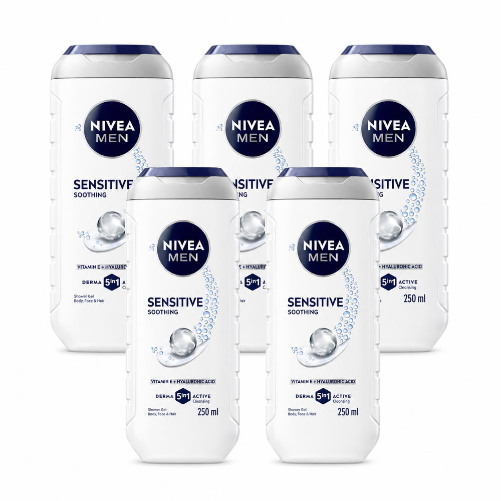 Nivea MEN Shower Gel Sensitive - 250ml x 5 Pack