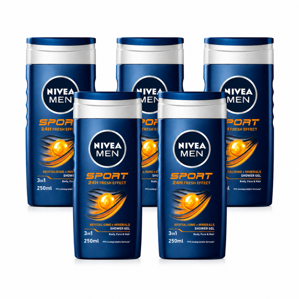 Nivea Shower Men Sport Gel - 5 Pack