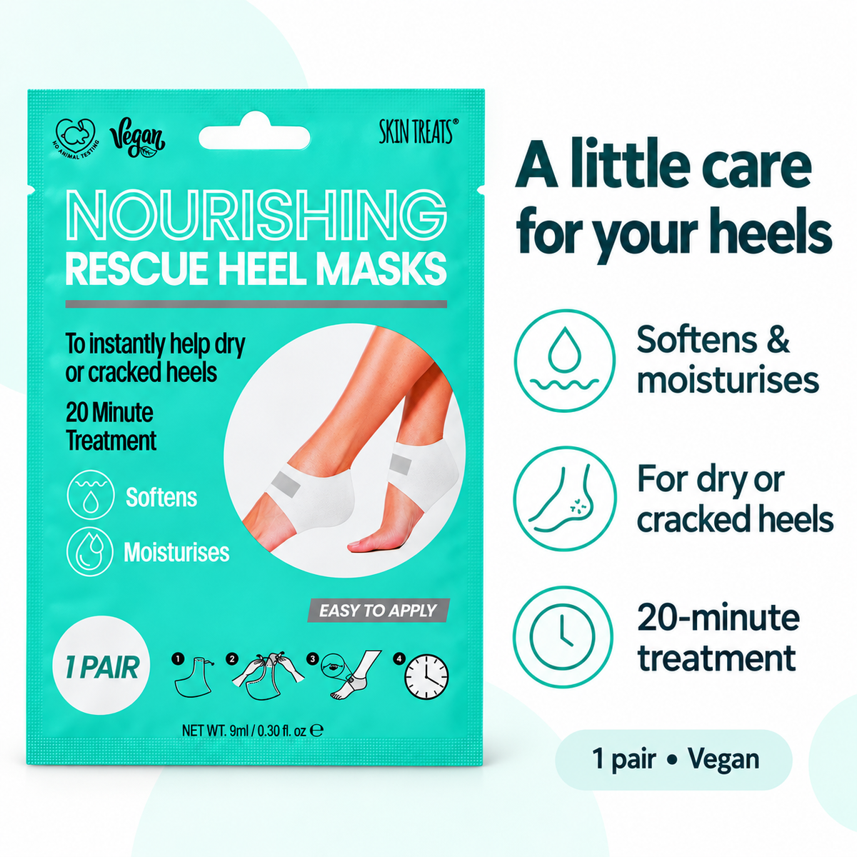 Skin Treats Nourishing Rescue Heel Masks – 1 Pair