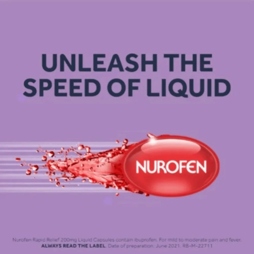 Nurofen Rapid Relief 200mg Liquid Capsules - 24 Pack