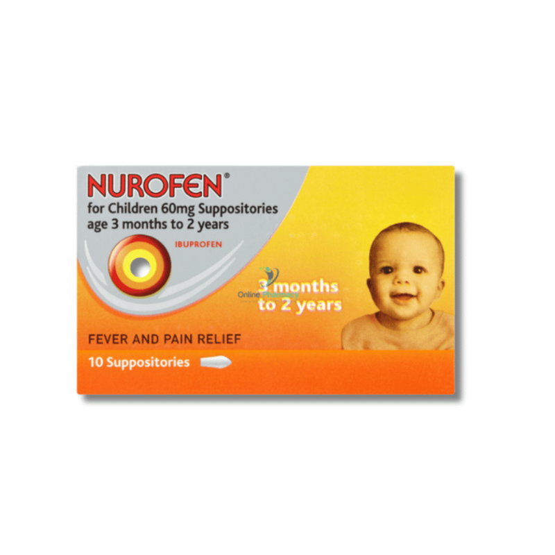 Nurofen Rectal 60mg Suppositories - 10 Pack (Expiry 30/06/25)