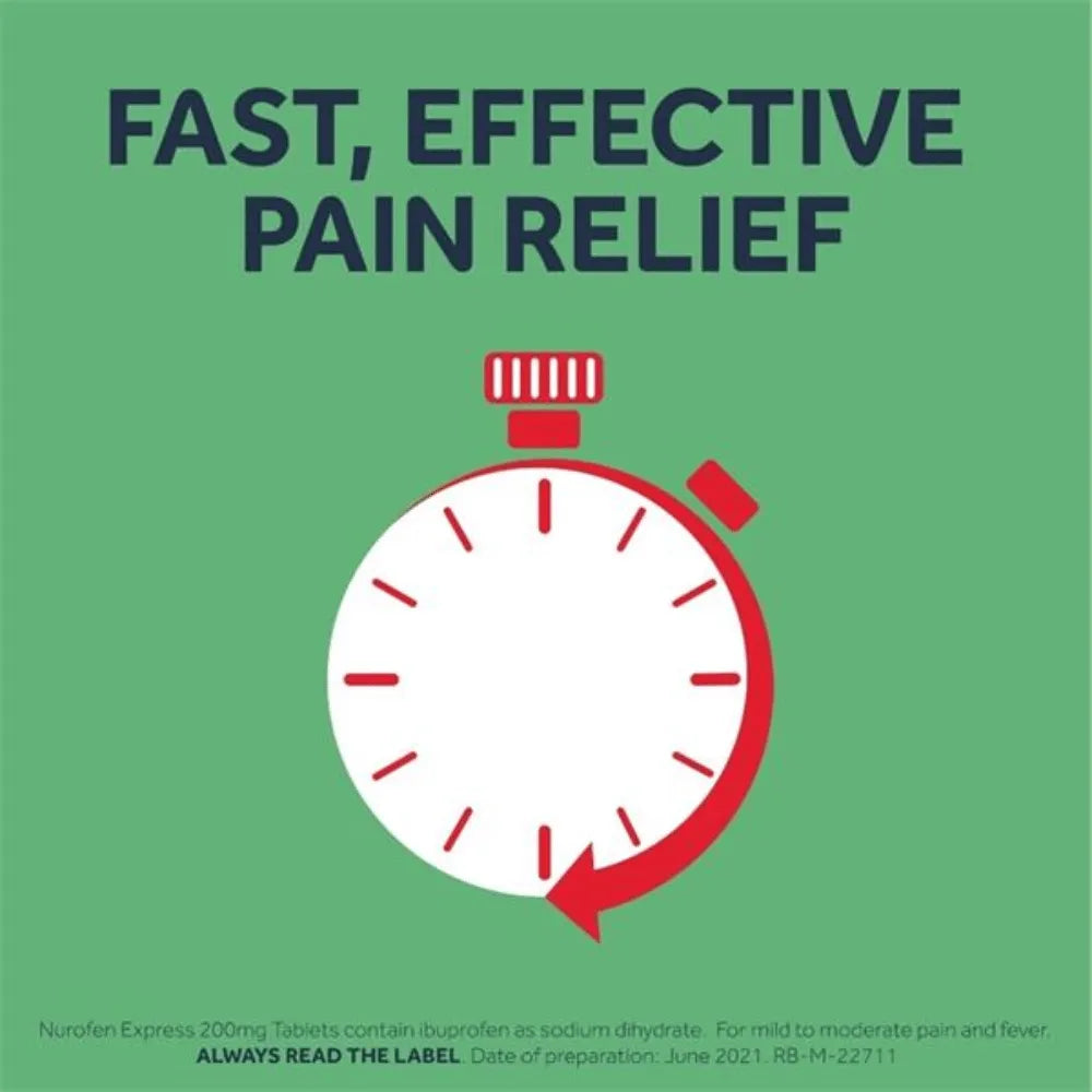 Nurofen Express 200mg Ibuprofen Tablets - 24 Pack