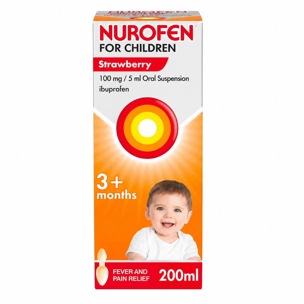 Nurofen For Children 3m+ Strawberry Suspension 200ml