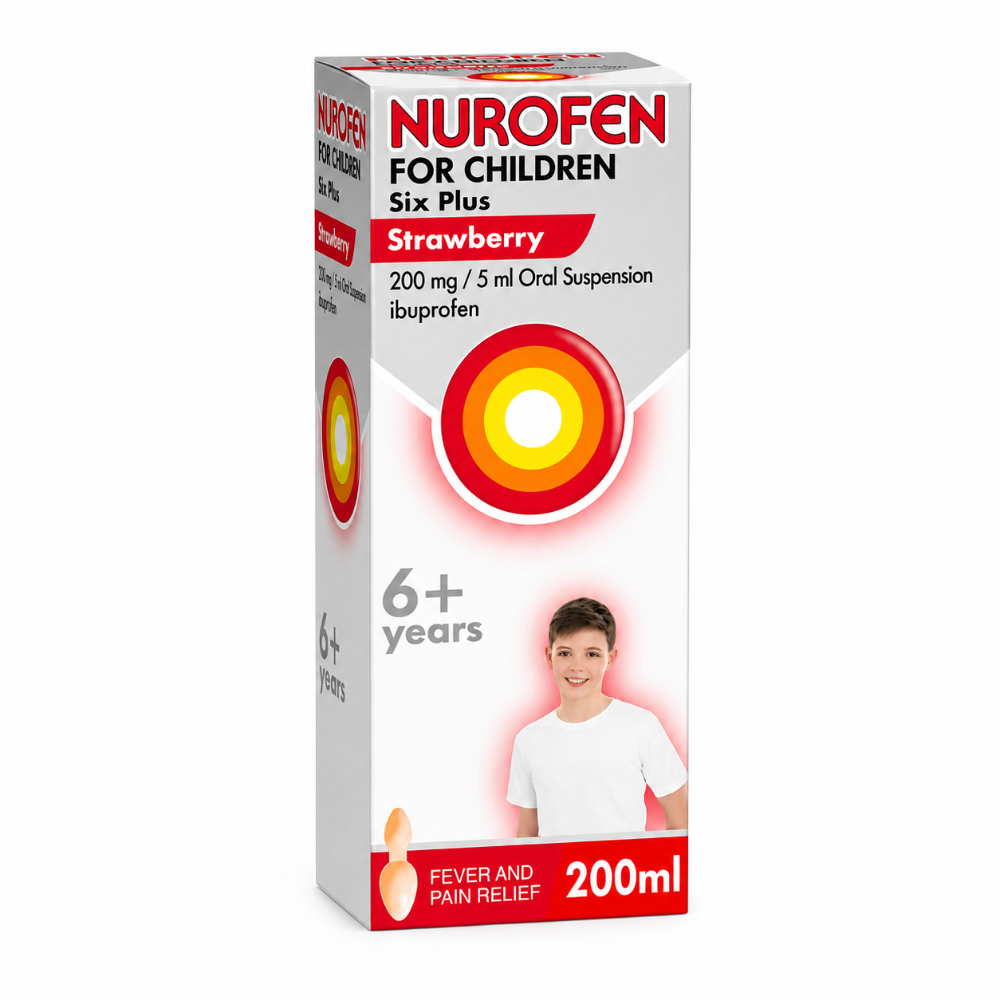 Nurofen For Children Six Plus Strawberry - 200ml