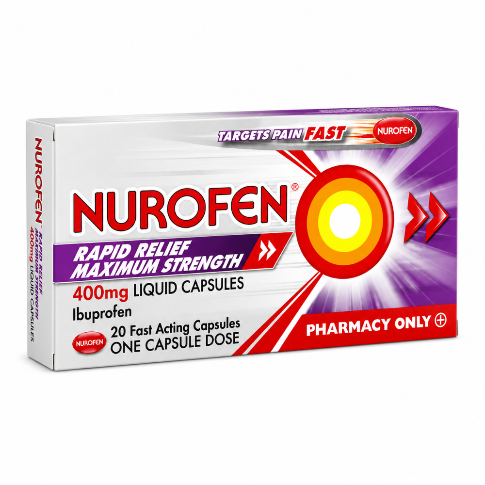Nurofen Rapid Relief 400mg Max Strength Liquid Capsules 20 Pack