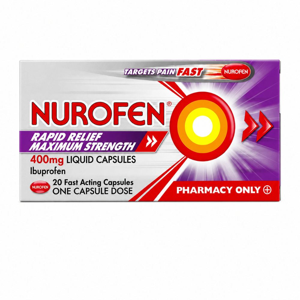Nurofen Rapid Relief 400mg Max Strength Liquid Capsules - 20 Pack