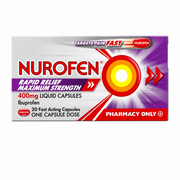Nurofen Rapid Relief 400mg Max Strength Liquid Capsules - 20 Pack