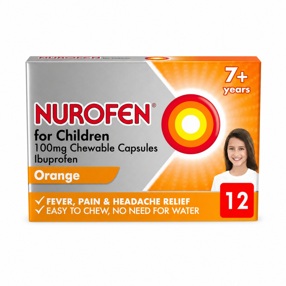 Nurofen for Children 100mg Chewable Capsules - 12 Pack