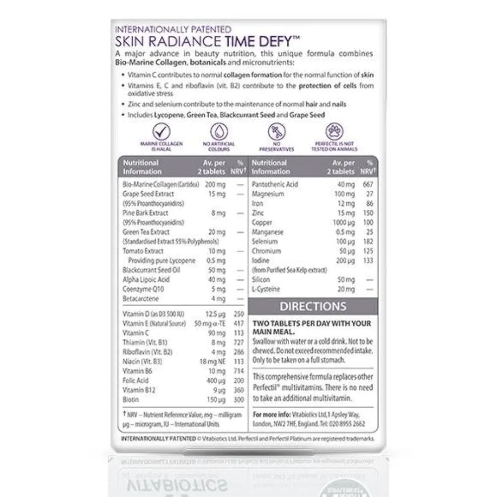 Vitabiotics Perfectil Plantinum - 60 Tablets