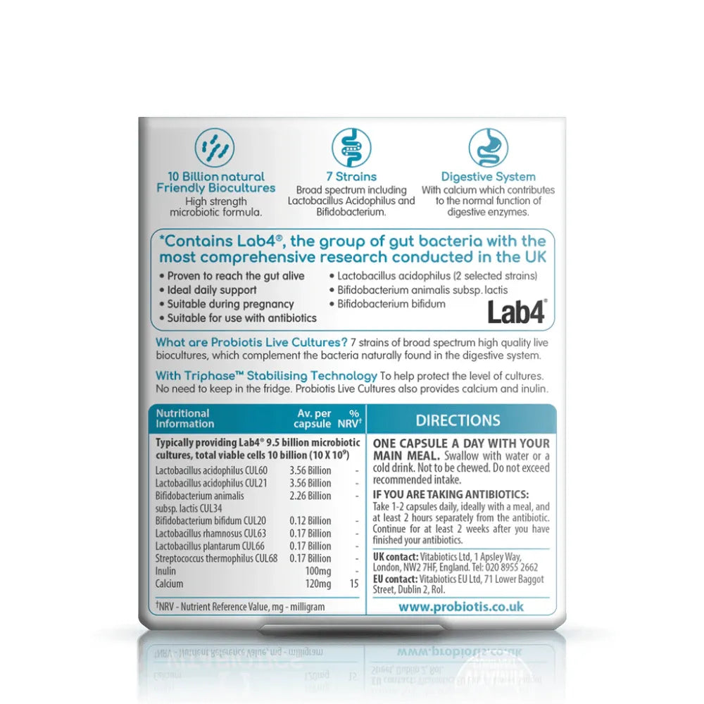 Vitabiotics Probiotis Live Cultures 10B - 30 Capsules