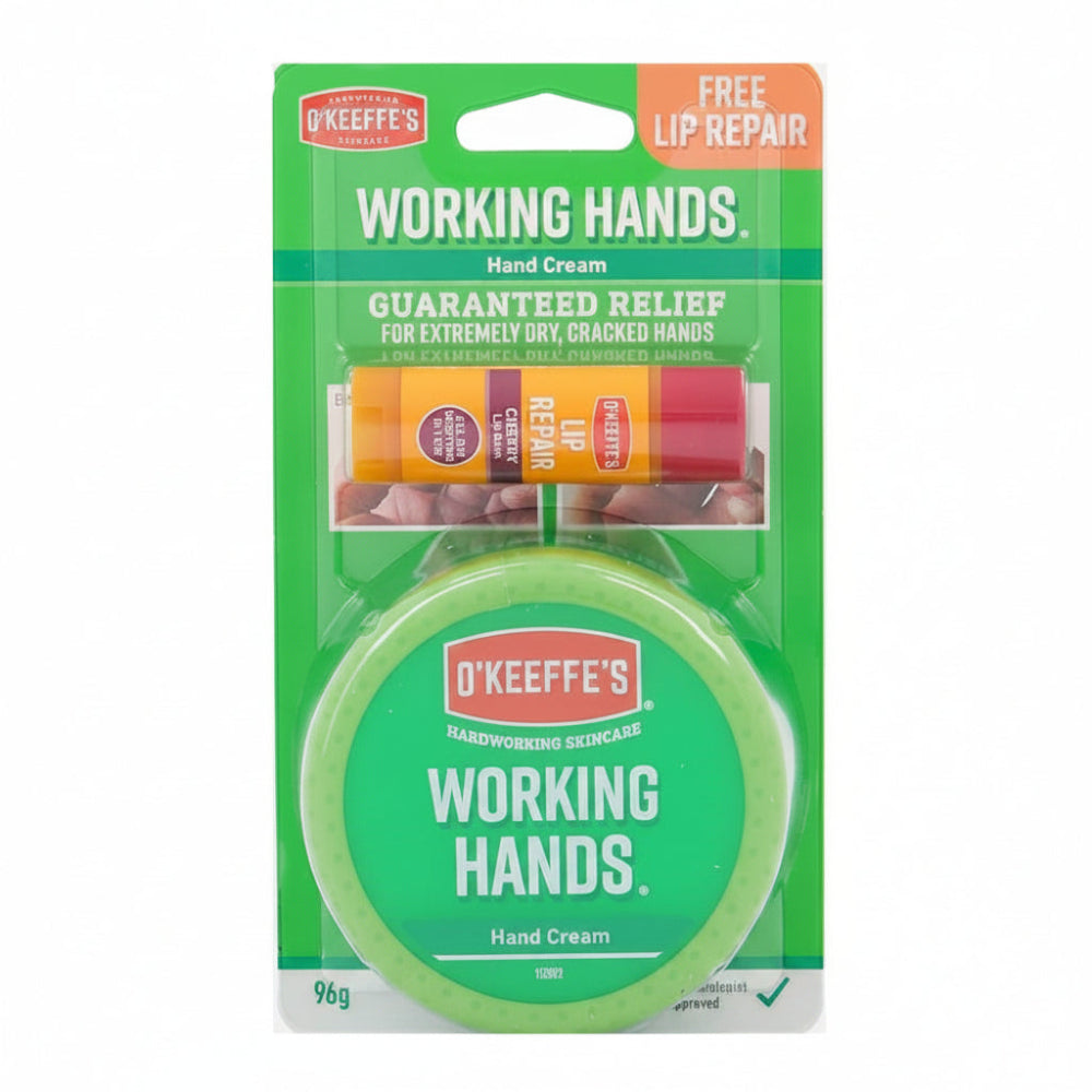 OKeeffes Working Hands 96g With Free Cherry Lip Repair Balm