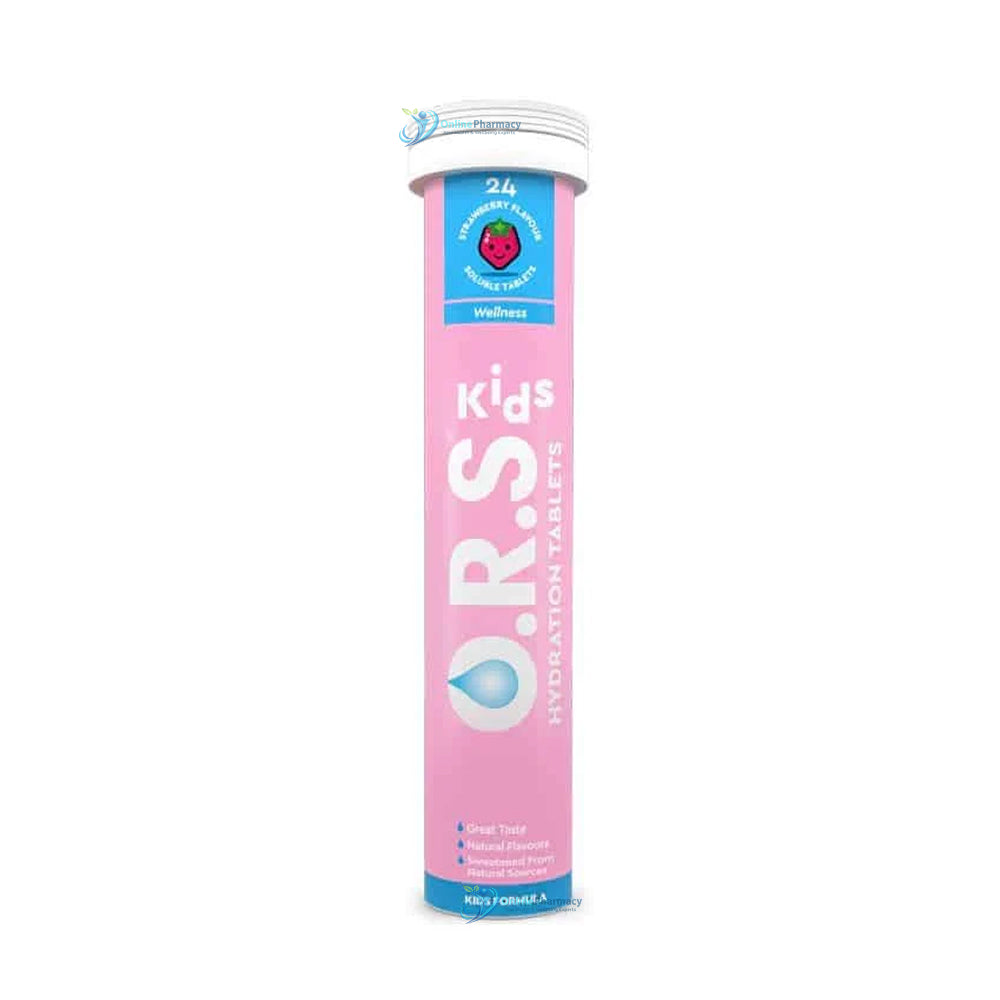 ORS Kids Hydration Tablets Strawberry - 24 Pack (Expiry 30/05/26)