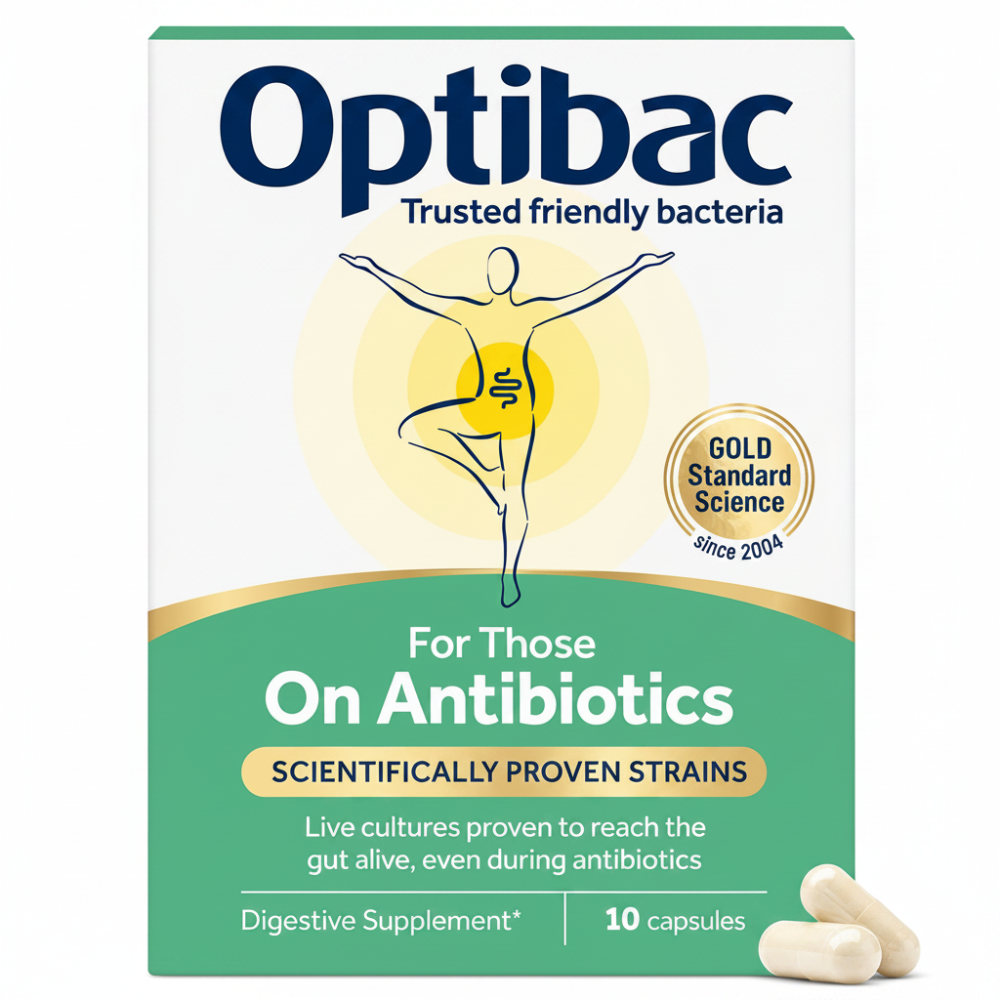 OptiBac Probiotics For Those On Antibiotics - 10 Capsules