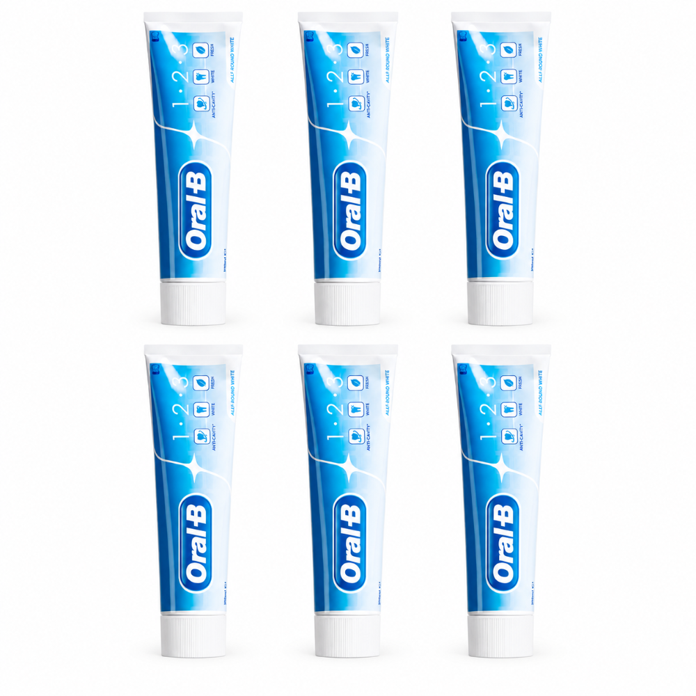 Oral B 1-2-3 Whitening Toothpaste - 75ml x 6 Pack