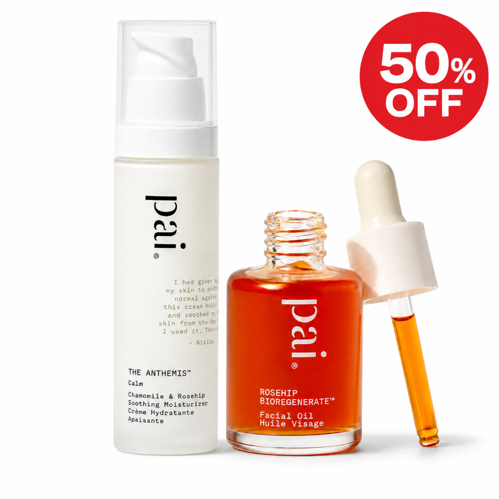 Pai Anthemis Moisturiser And Pai Rosehip Face Oil Bundle.