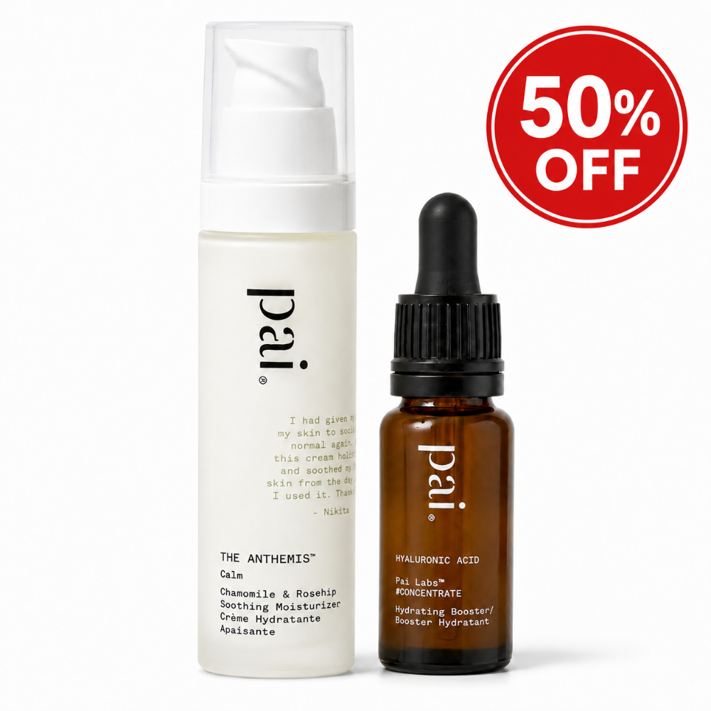 Pai Hyaluronic Acid 0.3% Hydrating Booster and Pai The Anthemis Moisturiser Bundle.