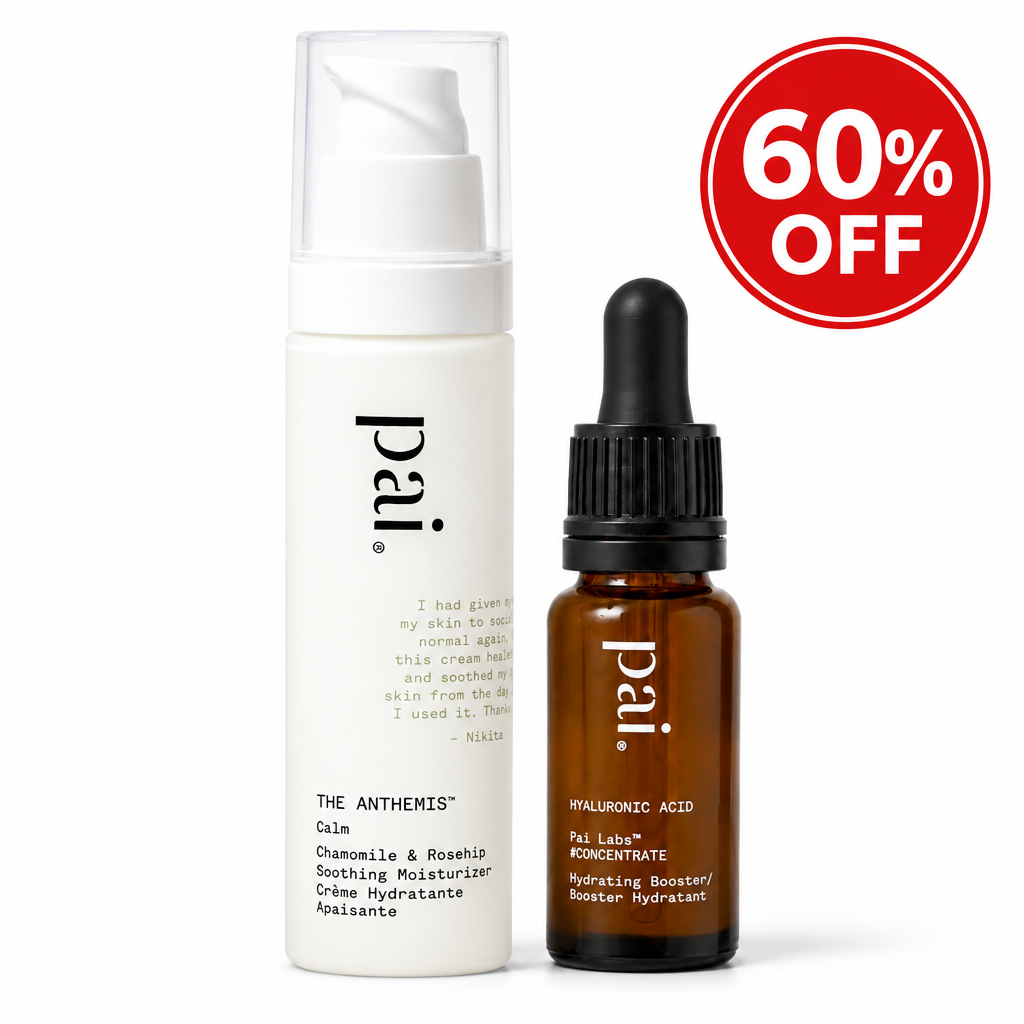 Pai Hyaluronic Acid 0.3% Hydrating Booster and Pai The Anthemis Moisturiser Bundle.