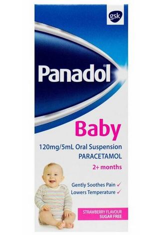 Panadol Baby 2m+ Strawberry Sugar Free - 100ml