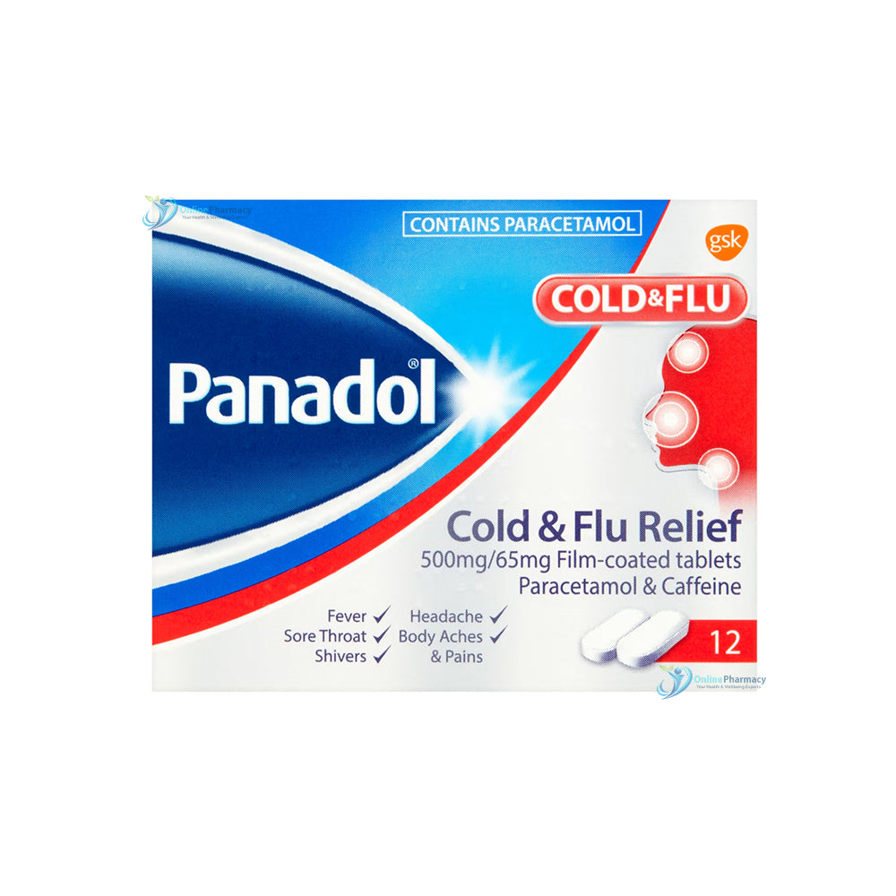 Panadol Cold and Flu Relief Tablets - 12 Tablets