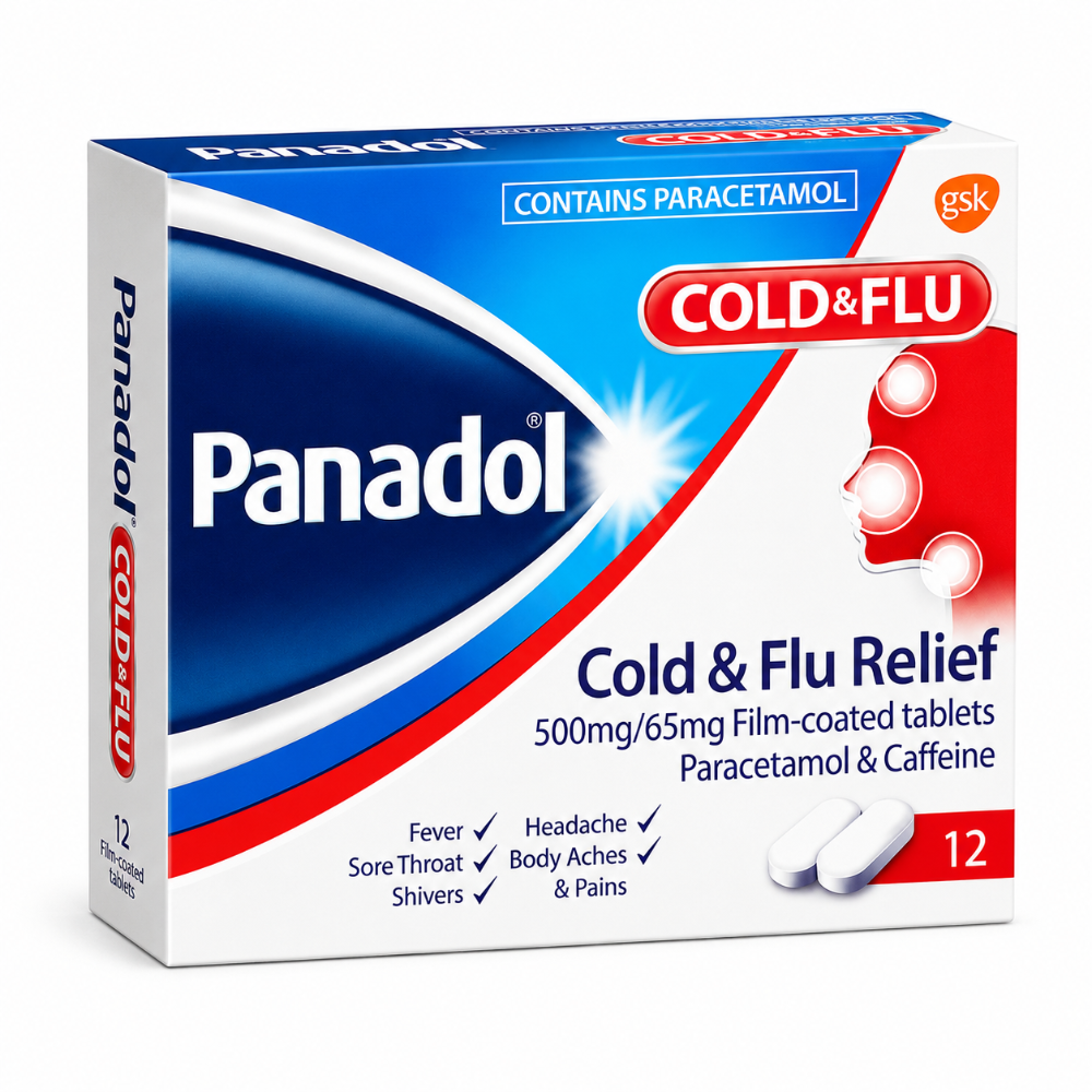 Panadol Cold and Flu Relief Tablets - 12 Tablets