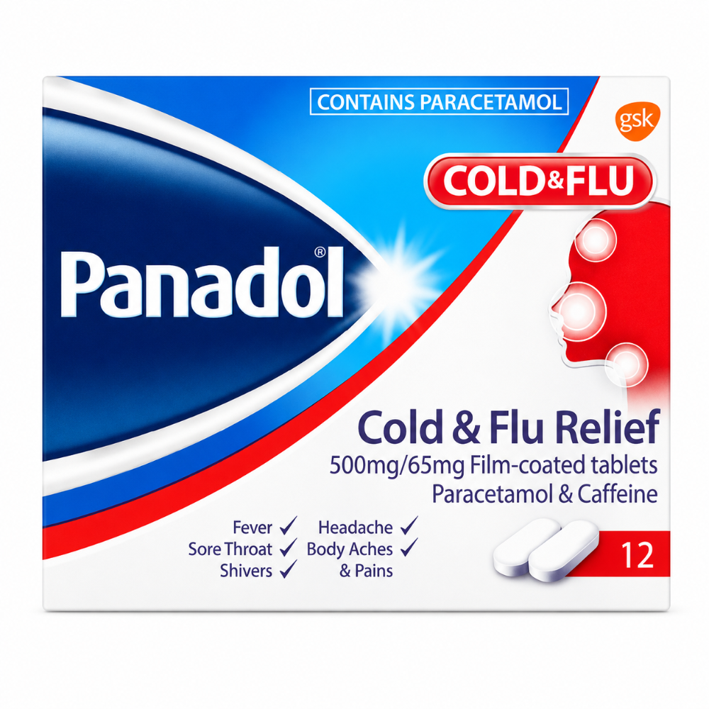 Panadol Cold and Flu Relief Tablets - 12 Tablets