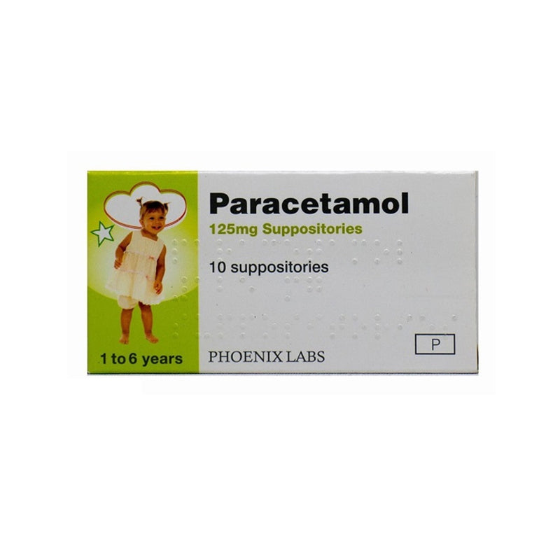 Paracetamol 125mg Suppositories - 10 Pack