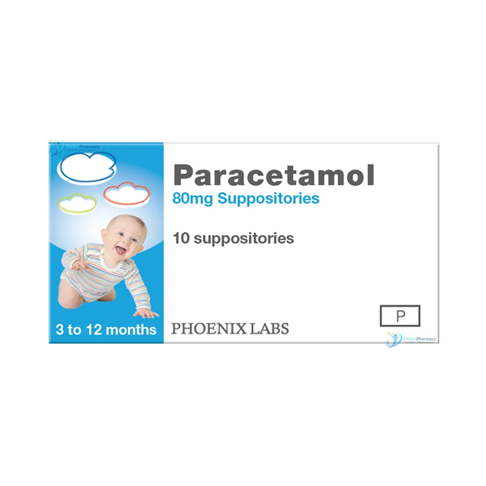 Paracetamol 80mg Suppositories - 10 Pack