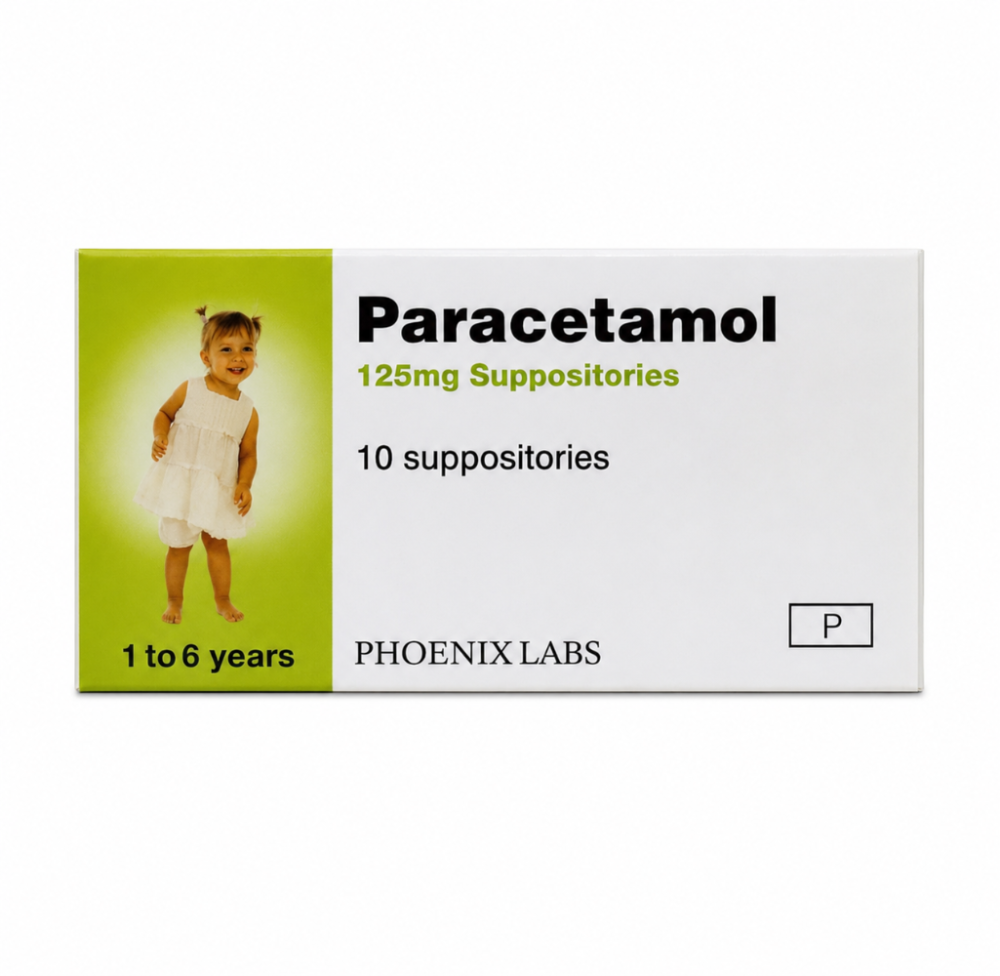 Paracetamol 125mg Suppositories - 10 Pack