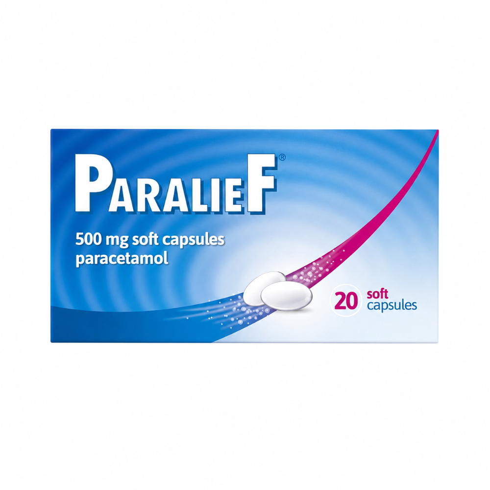Paralief Paracetamol 500mg Soft Capsules - 20 Capsules