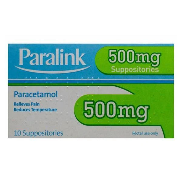Paracetamol 500mg Suppositories - 10 Pack