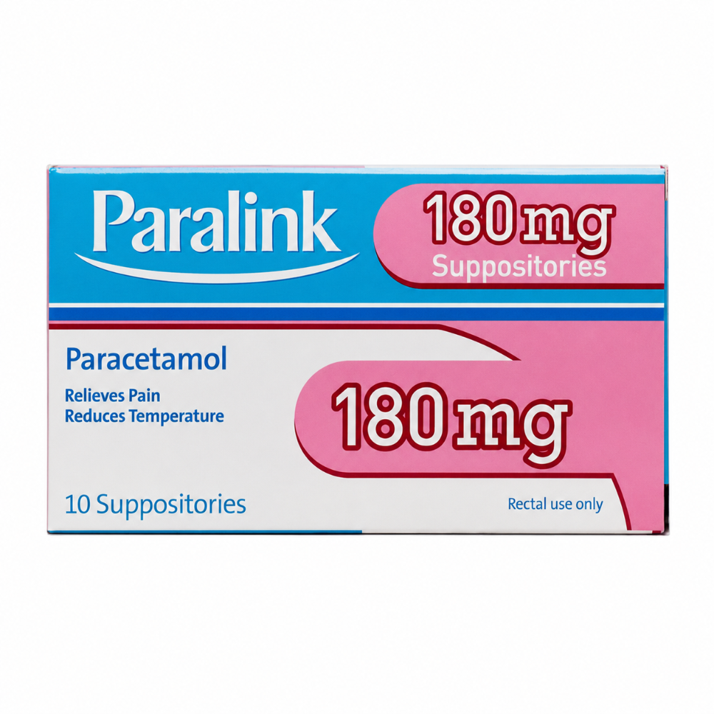 
Paralink Paracetamol Suppositories 180mg - 10 Pack
