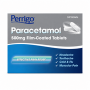 Perrigo Paracetamol 500mg Film Coated Tablets 24 Pack