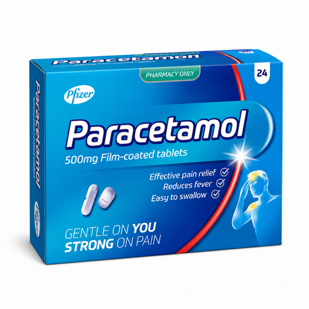 Pfizer Paracetamol 500mg Film Coated Tablets 24 Pack