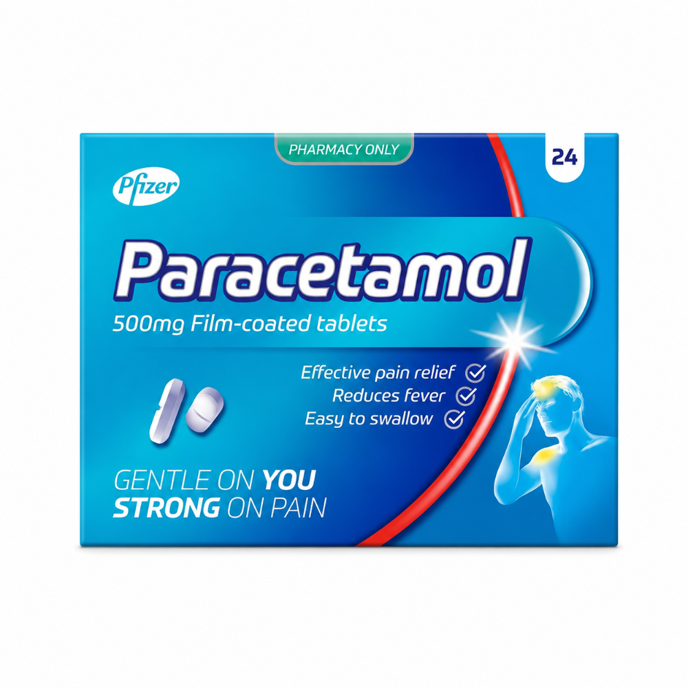 Pfizer Paracetamol 500mg Film Coated Tablets 24 Pack