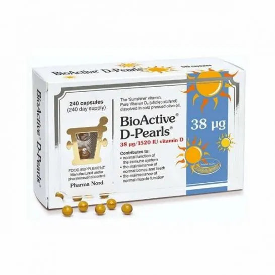 Pharma Nord BioActive D-Pearls 38ug (1520iu) Vitamin D - 80/240 Pack