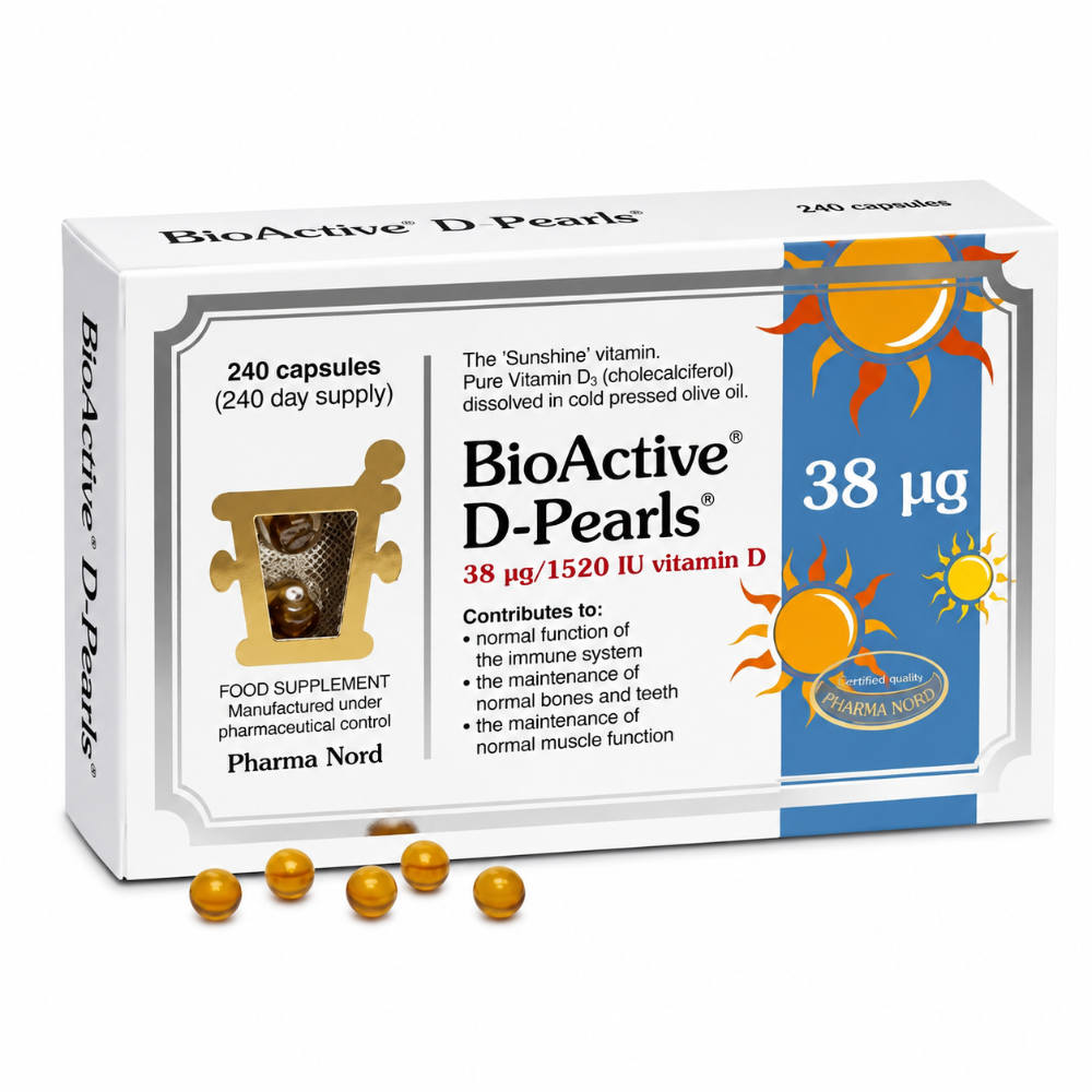 Pharma Nord BioActive D-Pearls 38ug (1520iu) Vitamin D - 240 Pack