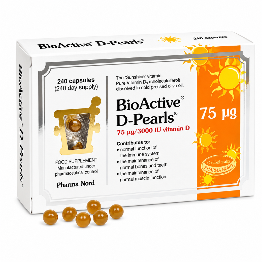 Pharma Nord BioActive D-Pearls 75mcg 3000iu Vitamin D - 240 Pack