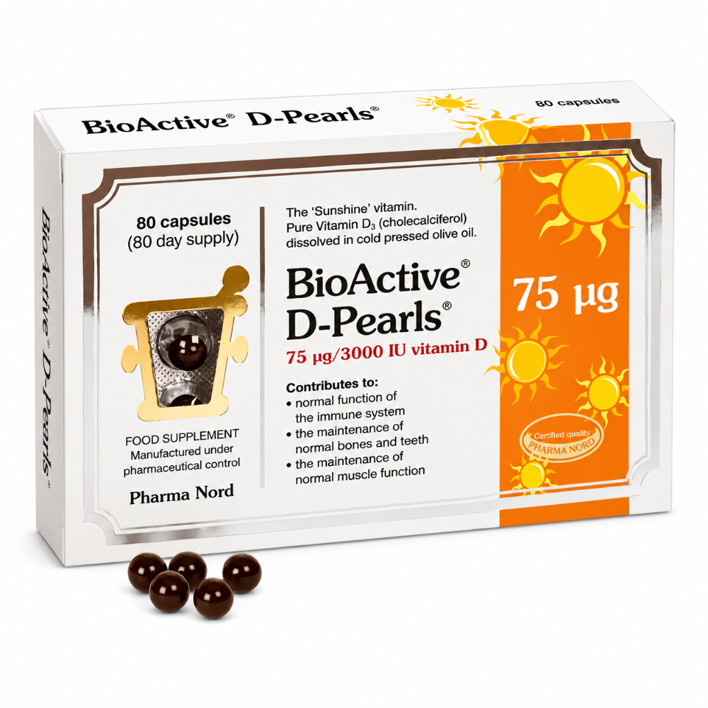 Pharma Nord BioActive D-Pearls 75mcg 3000iu Vitamin D - 80 Pack