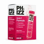 Phizz 3In1 Mixed Berry Hydration, Electrolytes and Vitamins Effervescent - 60 Tablets