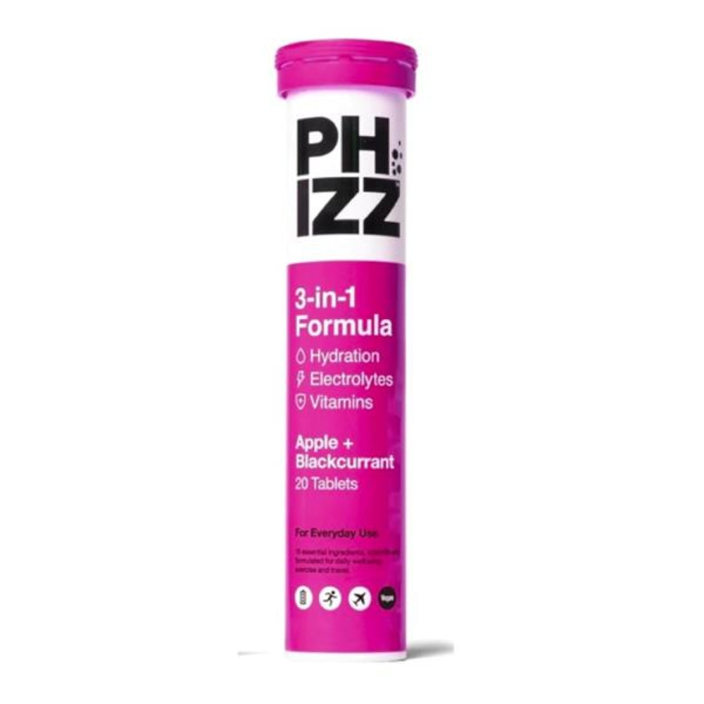 Phizz Apple And Blackcurrent 3In1 Effervescent - 20 Tablets