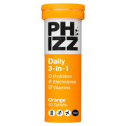 Phizz Daily 3In1 Hydration, Electrolytes & Vitamins Effervescent Orange - 10 Tablets